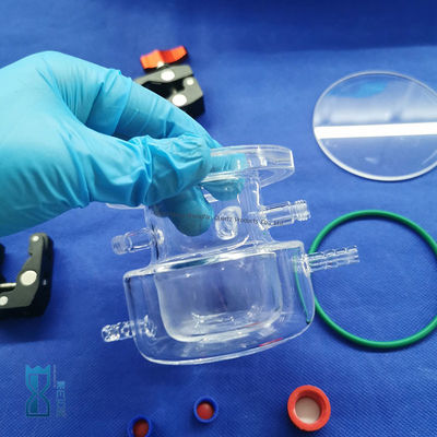 جودة  Custom Manufacturing Clear Quartz Glass Reactor For Lab مصنع