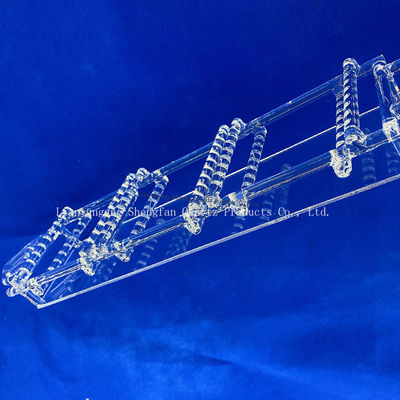 جودة  High Purity Fused Silica Quartz Boat High Temperature Resistant Quartz Boat for Tube Furnace Laboratory Sintering مصنع