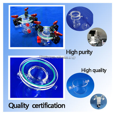 جودة  High Precision Flanged Quartz Glass Reactor with Ozone Free Welding for 1100℃ Hydrogen Production مصنع