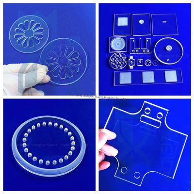 جودة  High Purity SIO2>99.99% Fused Quartz Plate with 92% Light Transmittance and ±0.02mm Tolerance مصنع