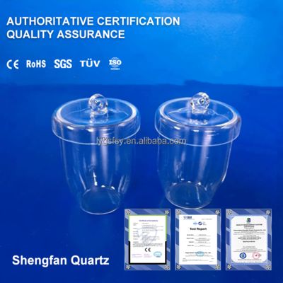 جودة  High-purity 99.99% corrosion-resistant quartz crucible with lid مصنع