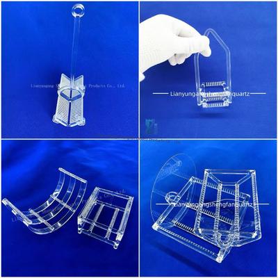 جودة  High-temperature resistant transparent quartz glass tube quartz boat مصنع