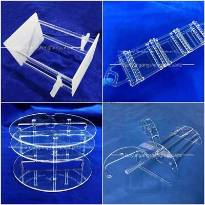 جودة  High Purity SIO2>99.99% Quartz Glass Boat with Good Electrical Insulation and High Transmittance >92% for Semiconductor Applications مصنع