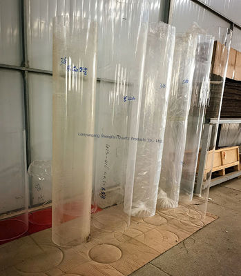 أنبوب الزجاج الكوارتز الشفاف عالي الانتقال مع عزل كهربائي جيد ومقاومة للتآكل