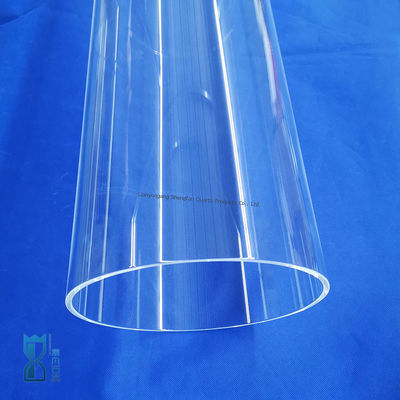 مصنع مخصص قطر كبير أنبوب الزجاج الكوارتز درجة حرارة عالية ومقاومة للتآكل للتطبيقات الصناعية