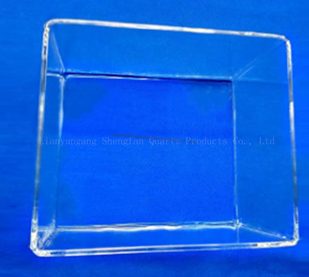 الصفيحة الزجاجية الكوارتزية المقاومة للتآكل عالية الانتقال مع 1100 درجة مئوية درجة حرارة العمل