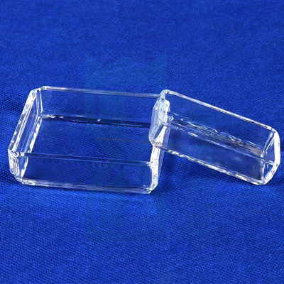 الصفيحة الزجاجية الكوارتزية المقاومة للتآكل عالية الانتقال مع 1100 درجة مئوية درجة حرارة العمل