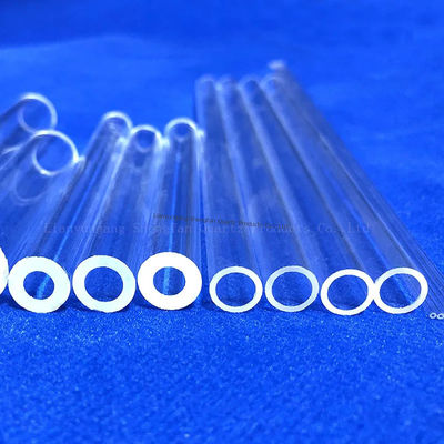 نظافة عالية SiO2 99.99٪ أنبوب زجاجي كوارتز مع 1180 درجة مئوية نقطة التسخين و 1100 درجة مئوية نقطة التوتر للاستخدام الصناعي