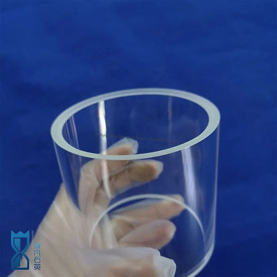 نظافة عالية SiO2 99.99٪ أنبوب زجاجي كوارتز مع 1180 درجة مئوية نقطة التسخين و 1100 درجة مئوية نقطة التوتر للاستخدام الصناعي