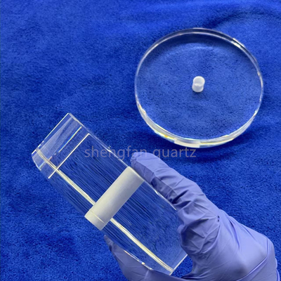تخصيص شاشة زجاجية سليكا شفافة مضافة UV صفيحة زجاجية للكوارتز لضوء UVC