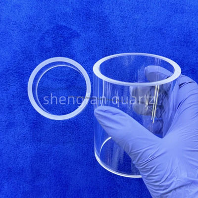 أنبوب زجاج كوارتز منصهر عالي النقاء SIO2 99.99% قابل للتخصيص مع مقاومة للحرارة تصل إلى 1200 درجة مئوية