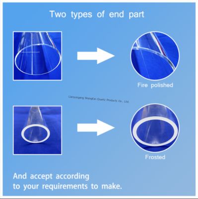 Customized Large Diameter Fused Silica Pipe Semiconductor Quartz Glass Tube Excellent UV Transmission