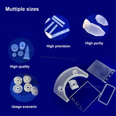 أجزاء زجاج الكوارتز الخاصة المصنوعة في المصنع والمقاومة لدرجات الحرارة العالية والمقاومة للتآكل والشفافة وغير الشفافة لدعم العينات