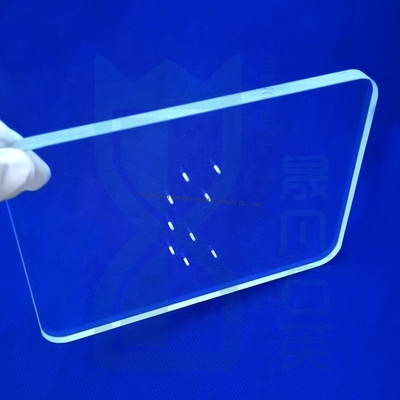 لوحة زجاج كوارتز مخصصة CNC لدرجات الحرارة العالية لآلة المعالجة