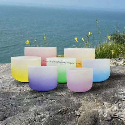 منتجات أوعية الغناء الكريستالية الكوارتز للتأمل والشفاء الصوتي مجموعة كريستال الكوارتز 432 هرتز