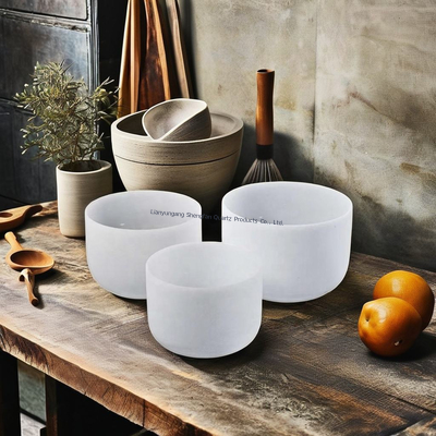 منتجات أوعية الغناء الكريستالية الكوارتز للتأمل والشفاء الصوتي مجموعة كريستال الكوارتز 432 هرتز