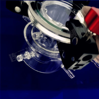 مفاعل الزجاج الكوارتزية المضغوطة بالصور ذات الشفافية العالية 50-1000 مل مع درجة حرارة عمل 1100 درجة مئوية