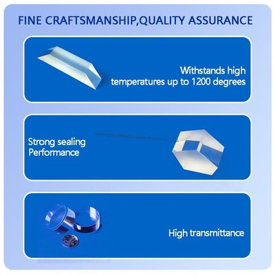 لوح زجاج كوارتز منصهر بصري مخصص مع نفاذية عالية