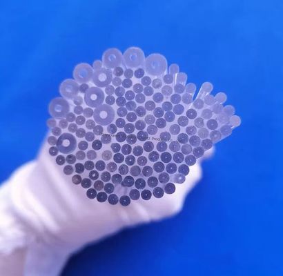 درجة حرارة عالية المقاومة للتآكل نقاء عالية SiO2 φ1mm-φ5mm الكوارتز الزجاجي الشعيرات الدموية