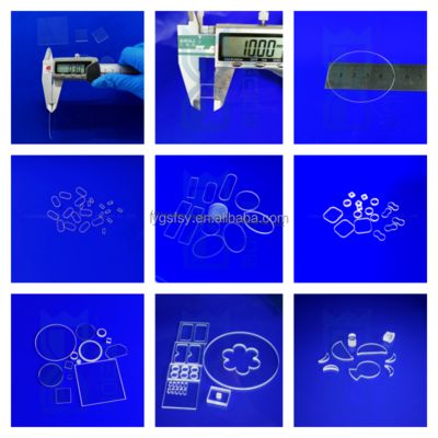 لوح زجاج كوارتز سيليكا منصهر بدرجة حرارة عالية، ركيزة زجاج كوارتز شفافة لمصباح الأشعة فوق البنفسجية