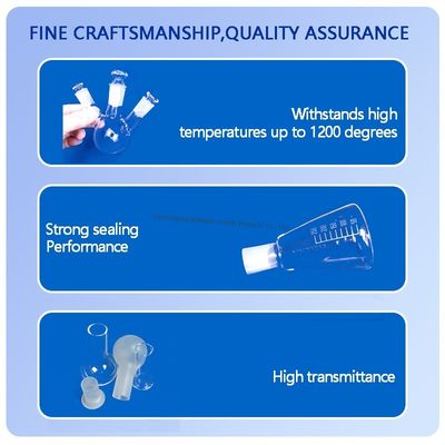 زجاجة زجاجية كوارتزية 50-5000 مل مع قاع مستطيل مستطيل