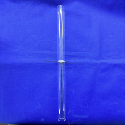 High Purity 99.99% Corrosion resistant quartz flange tube sand quartz tube