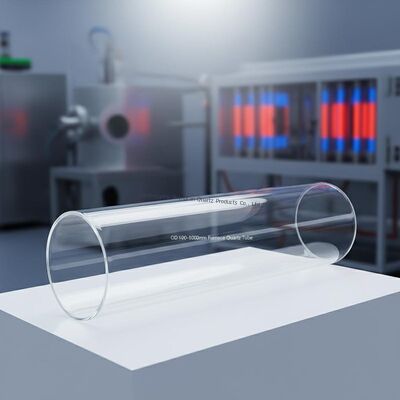 تخصيص OD 100-1000mm نقاء عالي SiO2> 99.99٪ أنبوب الزجاج الكوارتز للأفران مع درجة حرارة عمل 1250 °C