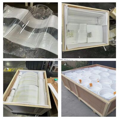 مقاومة للحرارة نقاء عالية 99.99٪ أنبوب الزجاج الكوارتز الشفاف للتطبيقات الصناعية