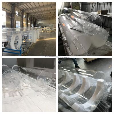 مقاومة للحرارة نقاء عالية 99.99٪ أنبوب الزجاج الكوارتز الشفاف للتطبيقات الصناعية