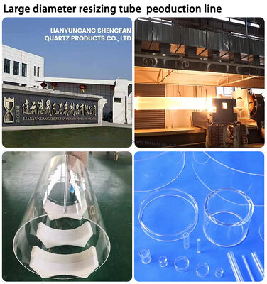 نظافة عالية 99.99٪ أنبوب زجاجي الكوارتز مع 1100 درجة مئوية درجة حرارة العمل وحماية فوق البنفسجية