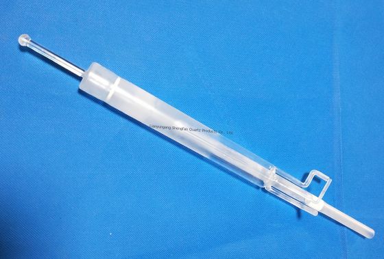 أنبوب الزجاج الكوارتزية الصبغية الصبغية المذابة ذات درجة حرارة عمل 1100 درجة مئوية 99.99٪ نقاء SiO2 ونقل الضوء العالي