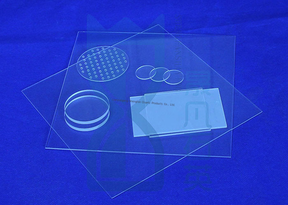 لوحة زجاج كوارتز مخصصة CNC لدرجات الحرارة العالية لآلة المعالجة