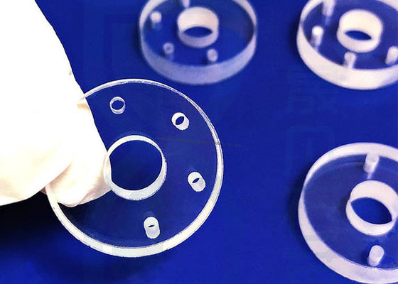 دقة عالية JGS1 JGS2 JGS3 صفيحة الزجاج الكوارتز زجاج ورقة الكوارتز CNC عملية قطع إلى الحجم الصلبة السيليكا قرص الزجاج الكوارتز