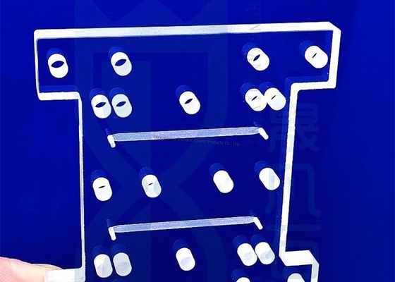 طبقة زجاجية من الكوارتز ذات درجة حرارة عالية مخصصة لجهاز التشطيب مع تسامح ± 0.02mm ودرجة حرارة عمل 1150C