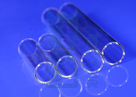 أنابيب كوارتز شبه موصلة بقطر مخصص مع عزل كهربائي جيد مقاومة للتآكل ونفاذية ضوء عالية
