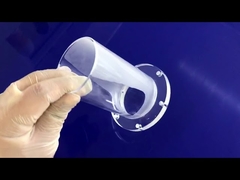 شفة أنبوب كوارتز شفاف بقطر كبير لأنابيب المواد الكيميائية