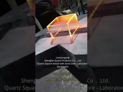 حاويات الكوارتز عالية درجة الحرارة المقاومة للتآكل والسلاسل الكوارتزية المربعة المصنعة حسب الطلب