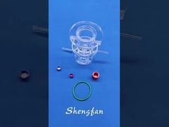 مفاعل ضوئي حفزي مزدوج الطبقة مخصص  أداة زجاج الكوارتز الشفاف P