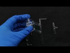 مفاعل ضوئي محفز من زجاج مختبر الكوارتز المخصص درجة حرارة عالية