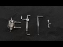 أدوات مختبر العلوم من السيليكون المنصهر زجاج الكوارتز مكثف غراهام 99.9٪ محتوى SiO2 مضاد للتآكل