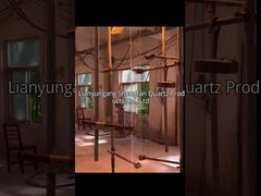 عرض قرص زجاجي شفاف من الكوارتز الشفاف، مقاوم لدرجات الحرارة العالية، للعرض التوضيحي